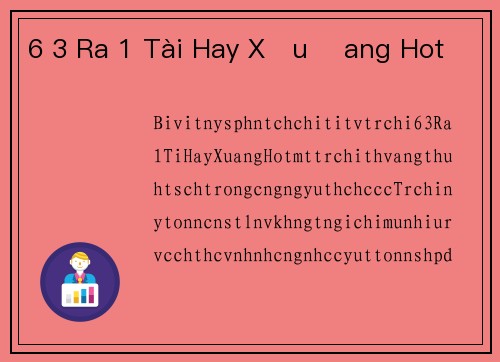 6 3 Ra 1 Tài Hay Xỉu Đang Hot