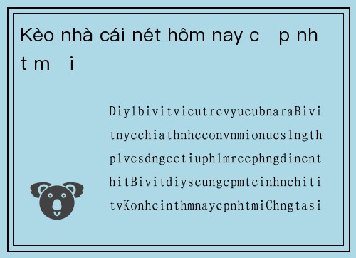 Kèo nhà cái nét hôm nay cập nhật mới