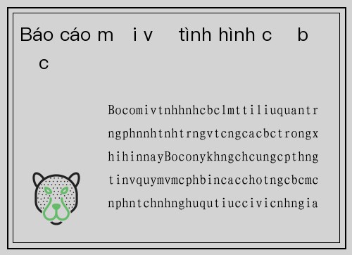 Báo cáo mới về tình hình cờ bạc