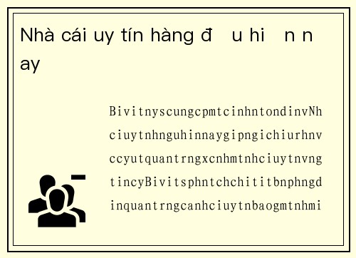 Nhà cái uy tín hàng đầu hiện nay