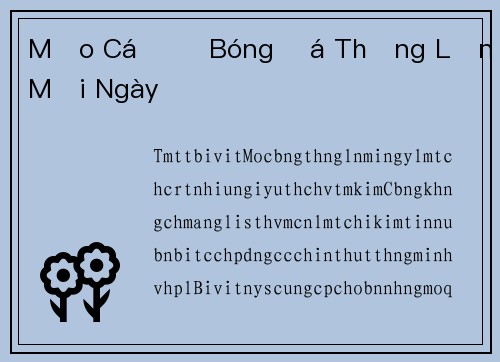 Mẹo Cá Độ Bóng Đá Thắng Lớn Mỗi Ngày