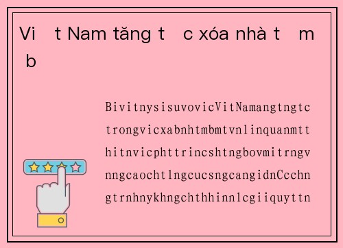 Việt Nam tăng tốc xóa nhà tạm bợ